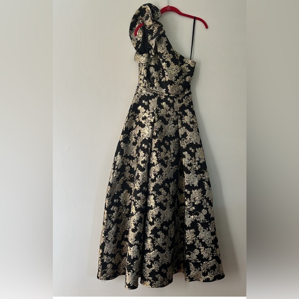 NWT! Antonio Melani Amelia Jacquard Asymmetric Neck Dress